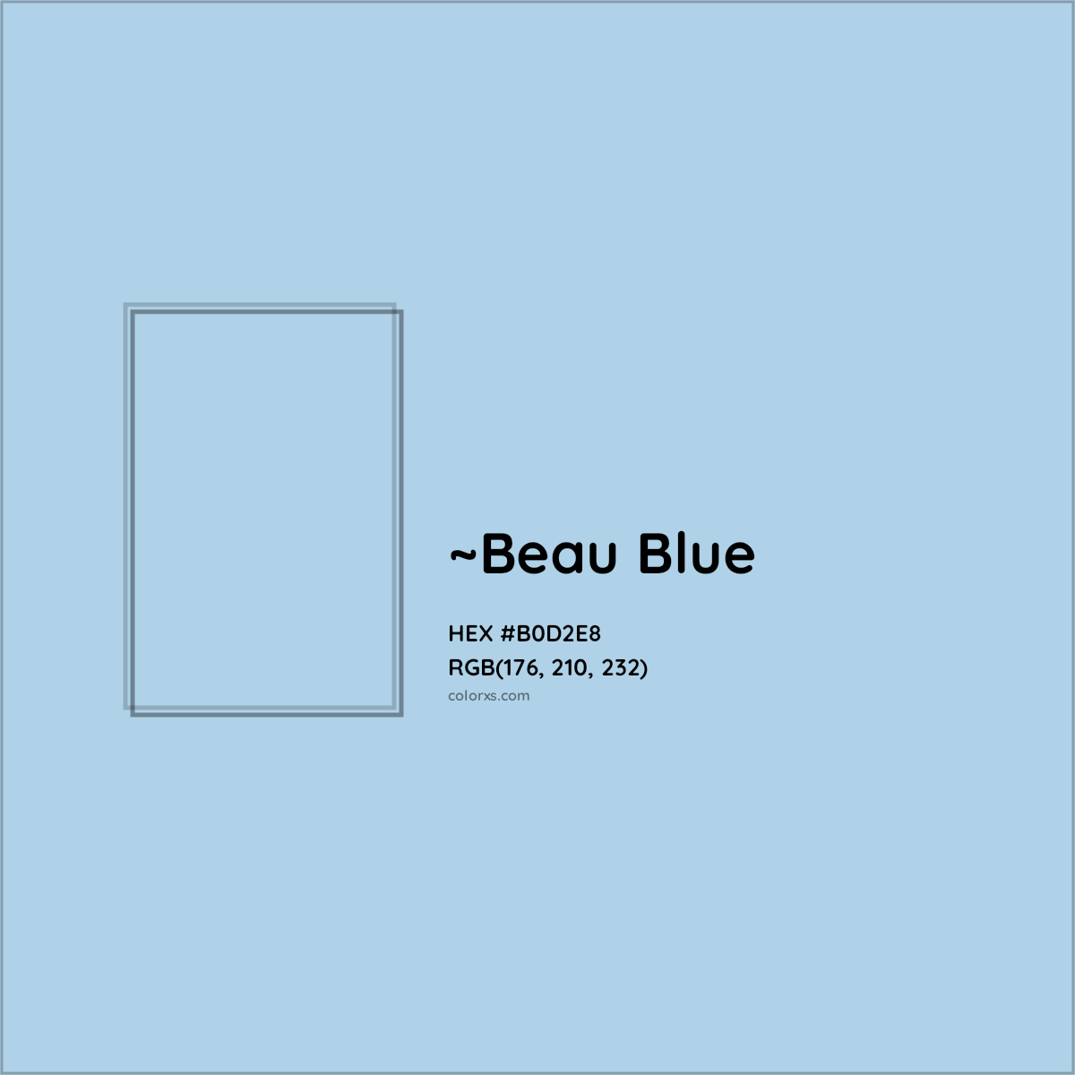 HEX #B0D2E8 Color Name, Color Code, Palettes, Similar Paints, Images