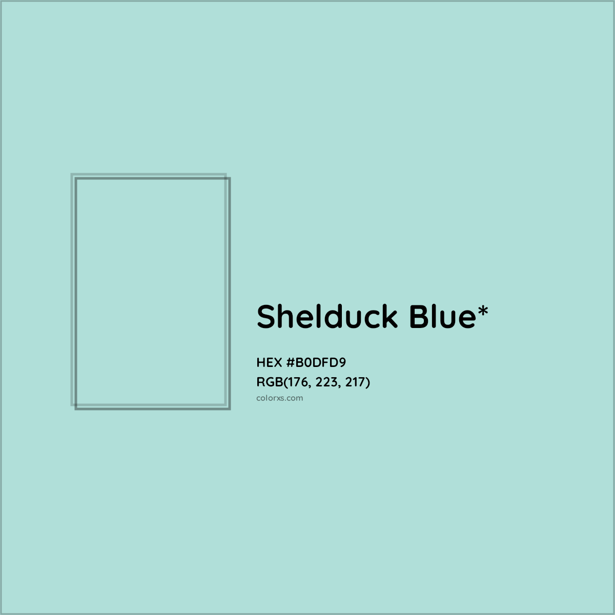 HEX #B0DFD9 Color Name, Color Code, Palettes, Similar Paints, Images