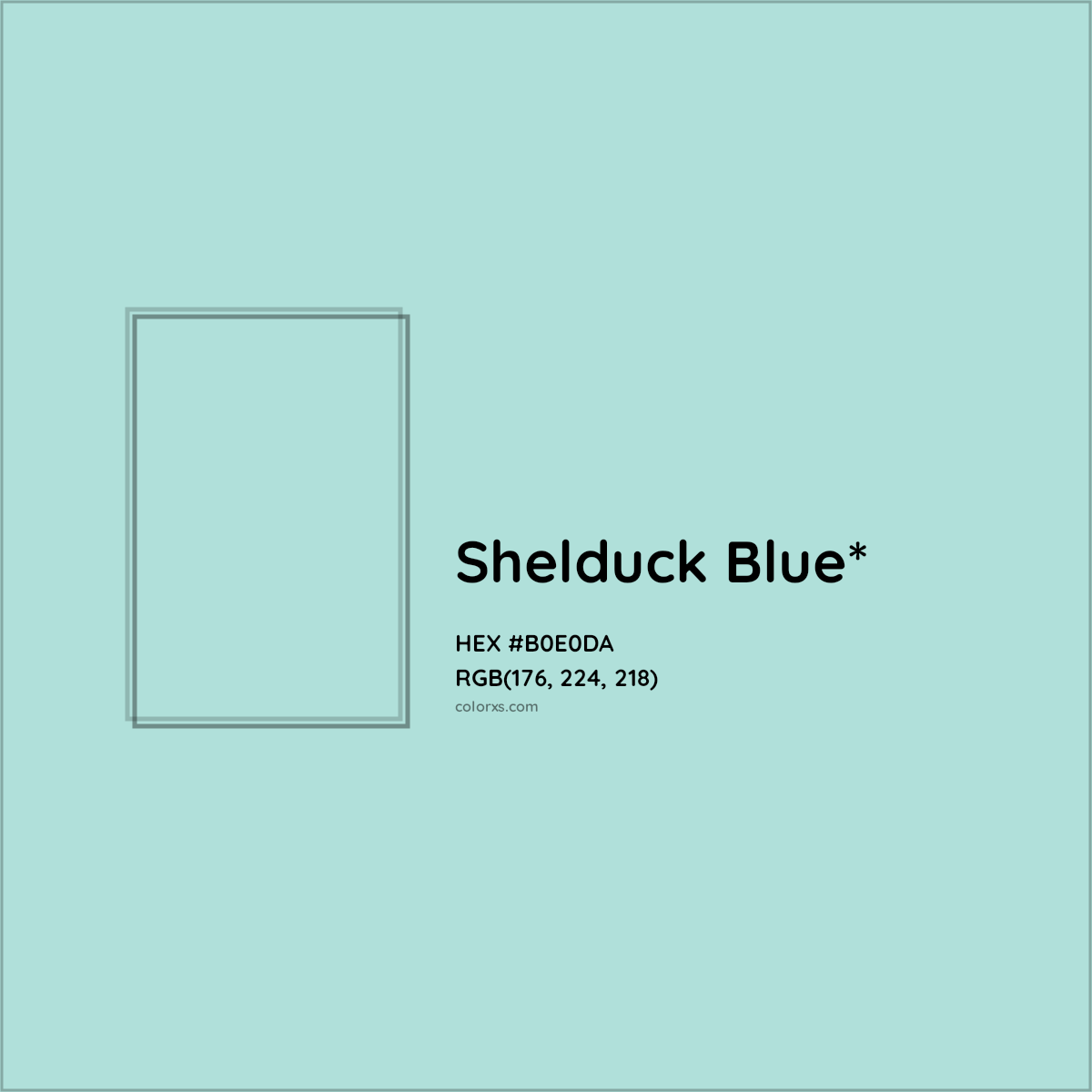 HEX #B0E0DA Color Name, Color Code, Palettes, Similar Paints, Images