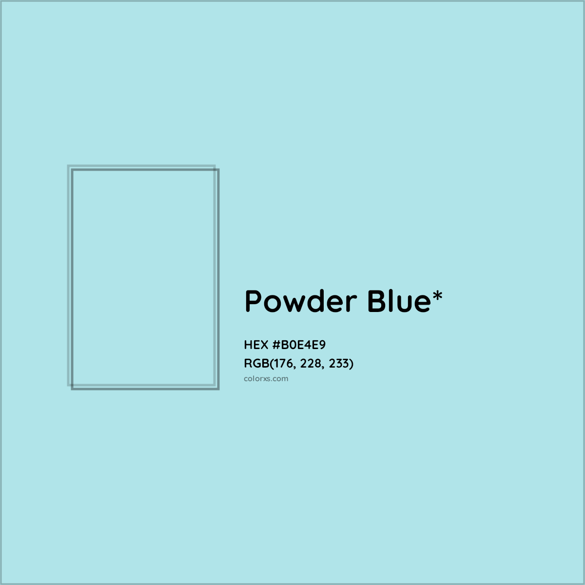 HEX #B0E4E9 Color Name, Color Code, Palettes, Similar Paints, Images