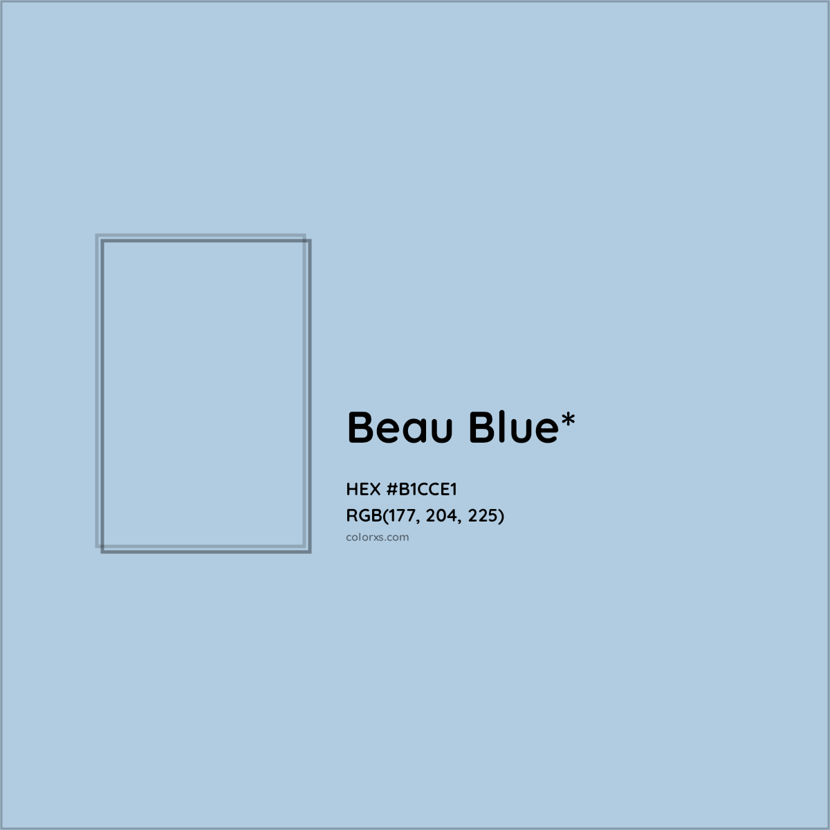 HEX #B1CCE1 Color Name, Color Code, Palettes, Similar Paints, Images