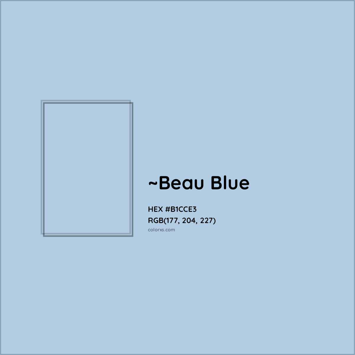 HEX #B1CCE3 Color Name, Color Code, Palettes, Similar Paints, Images