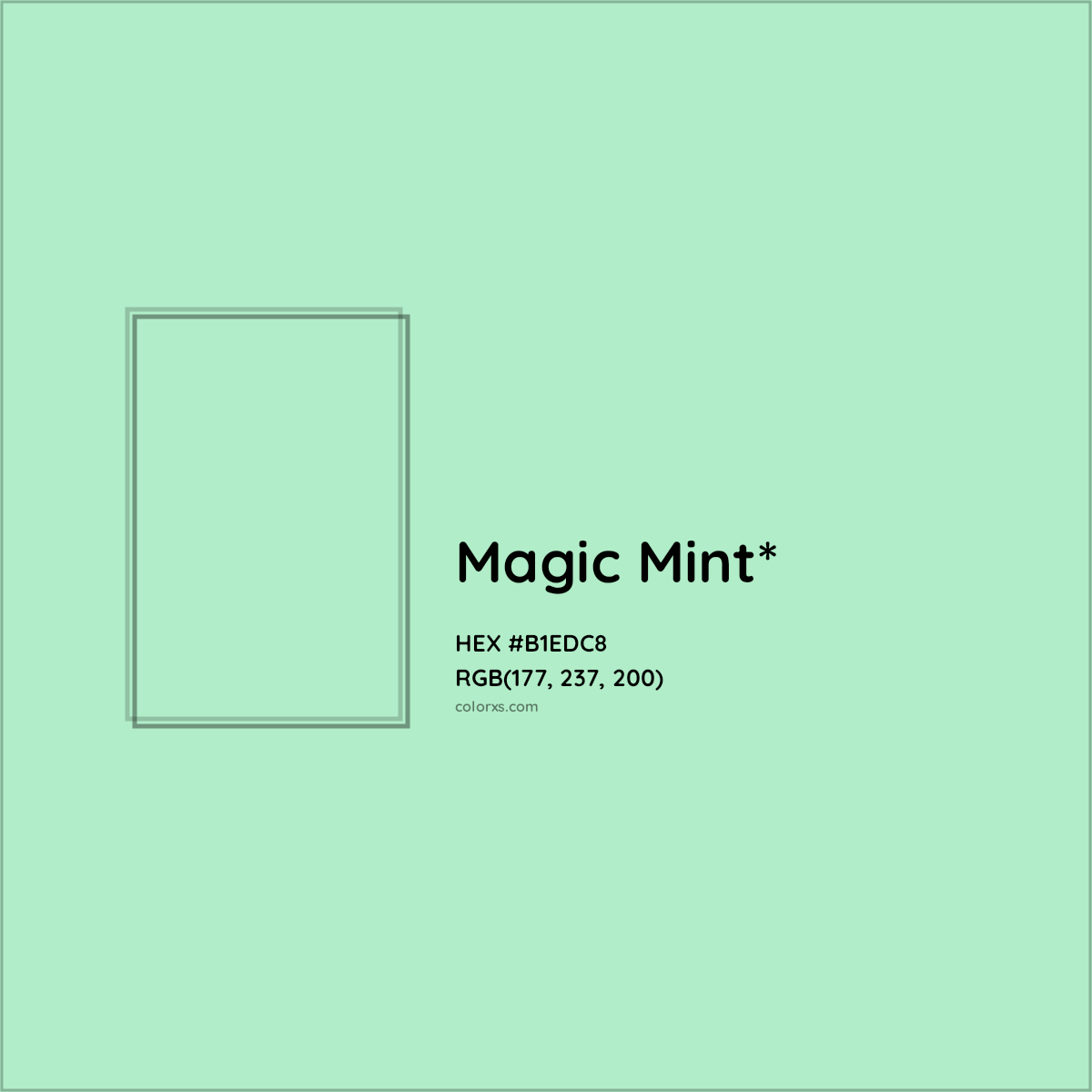 HEX #B1EDC8 Color Name, Color Code, Palettes, Similar Paints, Images