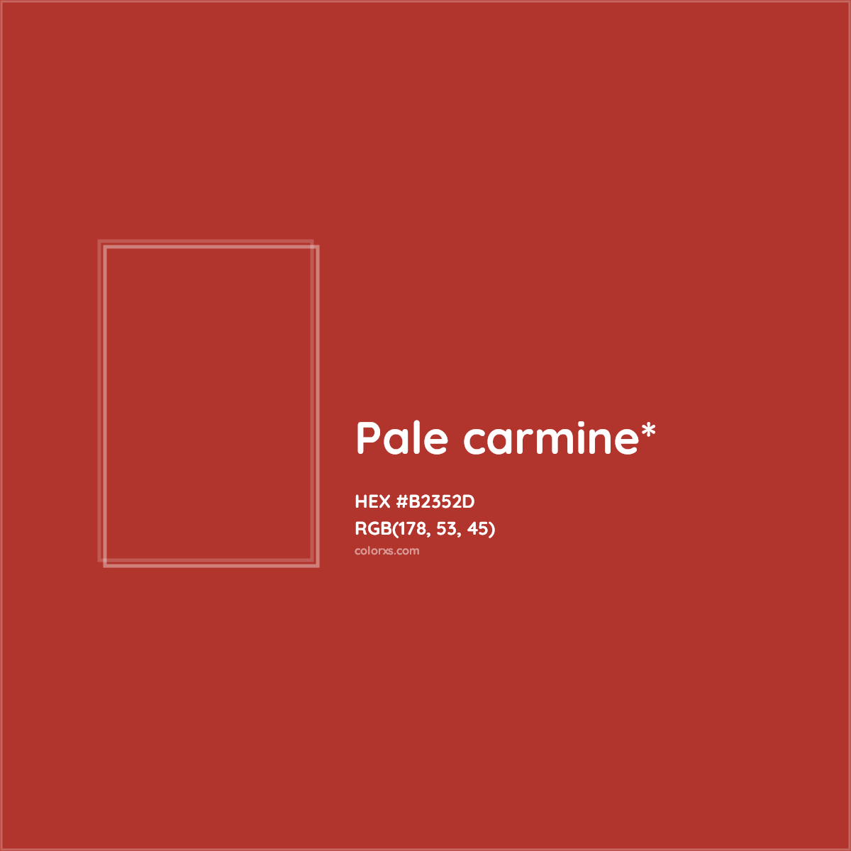 HEX #B2352D Color Name, Color Code, Palettes, Similar Paints, Images