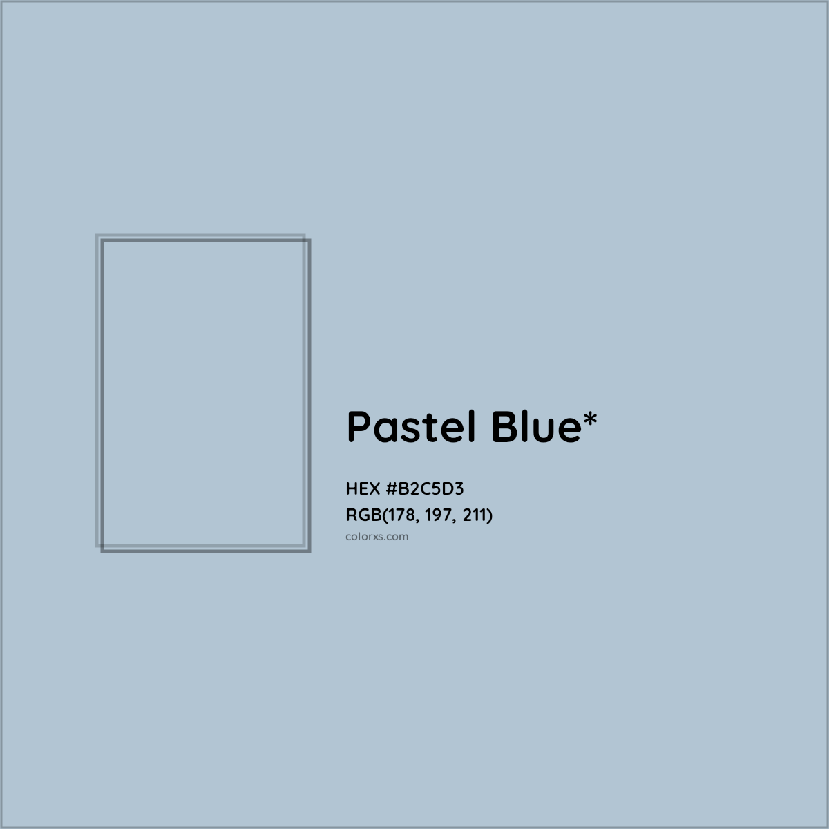 HEX #B2C5D3 Color Name, Color Code, Palettes, Similar Paints, Images