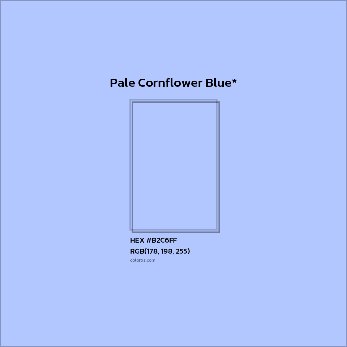 HEX #B2C6FF Color Name, Color Code, Palettes, Similar Paints, Images