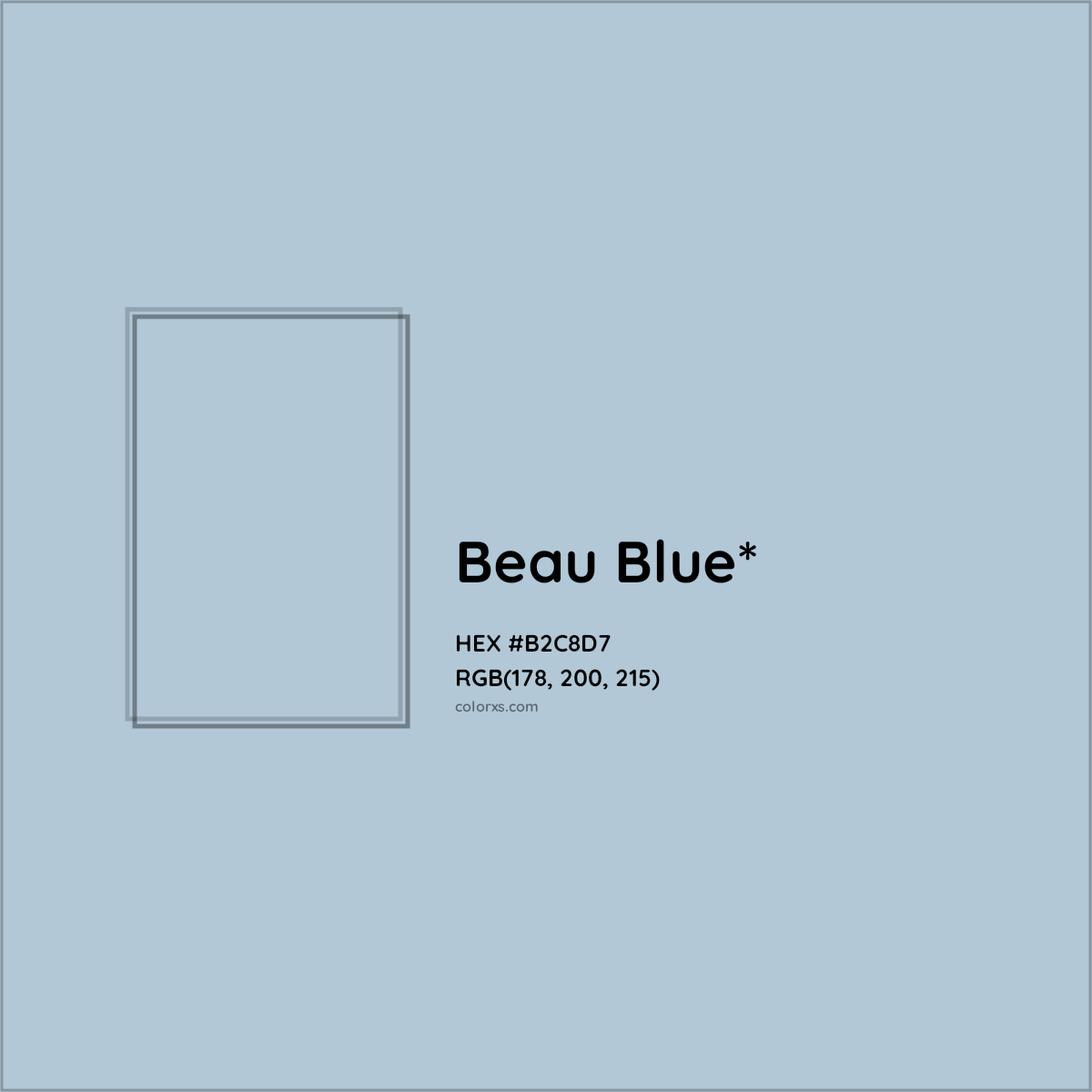 HEX #B2C8D7 Color Name, Color Code, Palettes, Similar Paints, Images