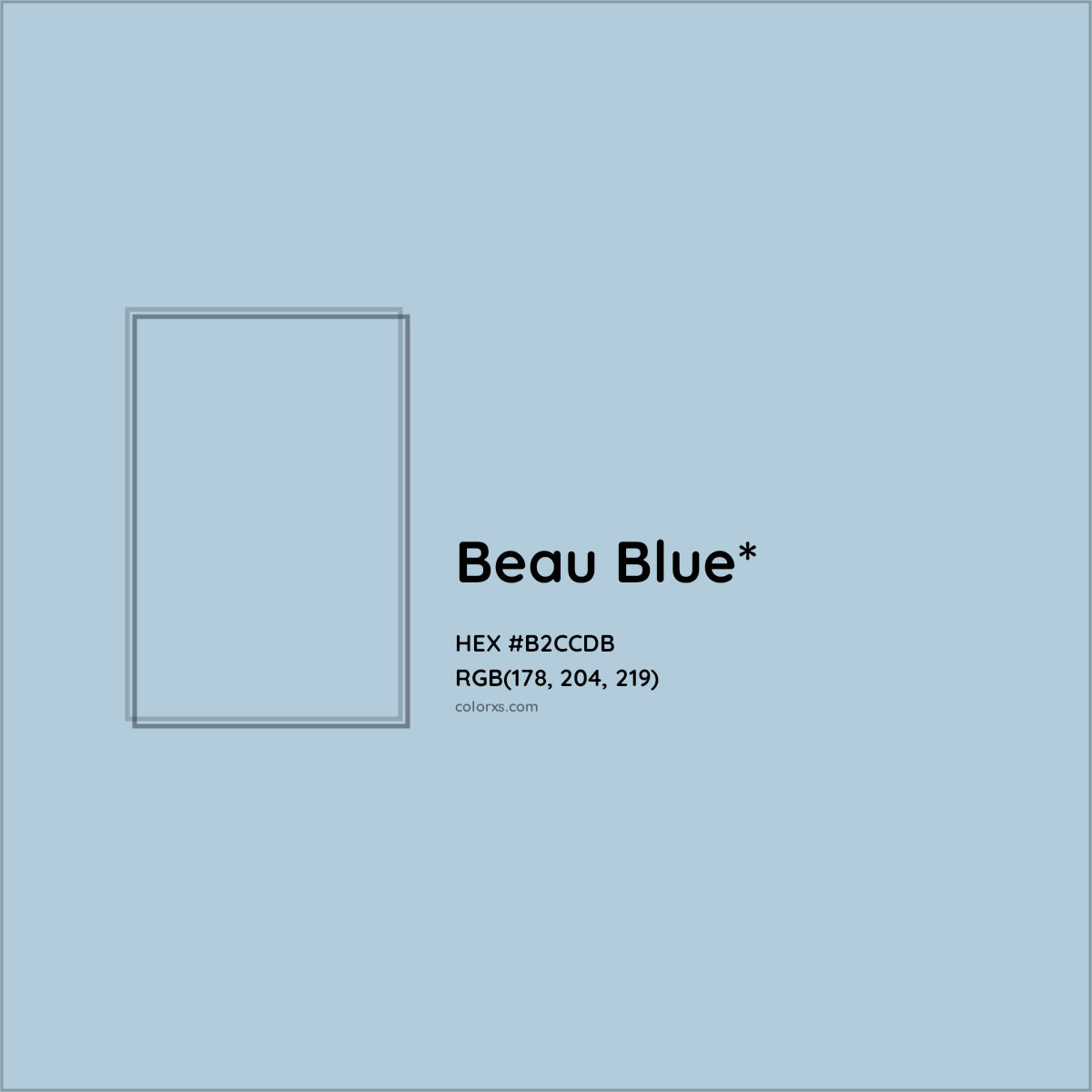 HEX #B2CCDB Color Name, Color Code, Palettes, Similar Paints, Images