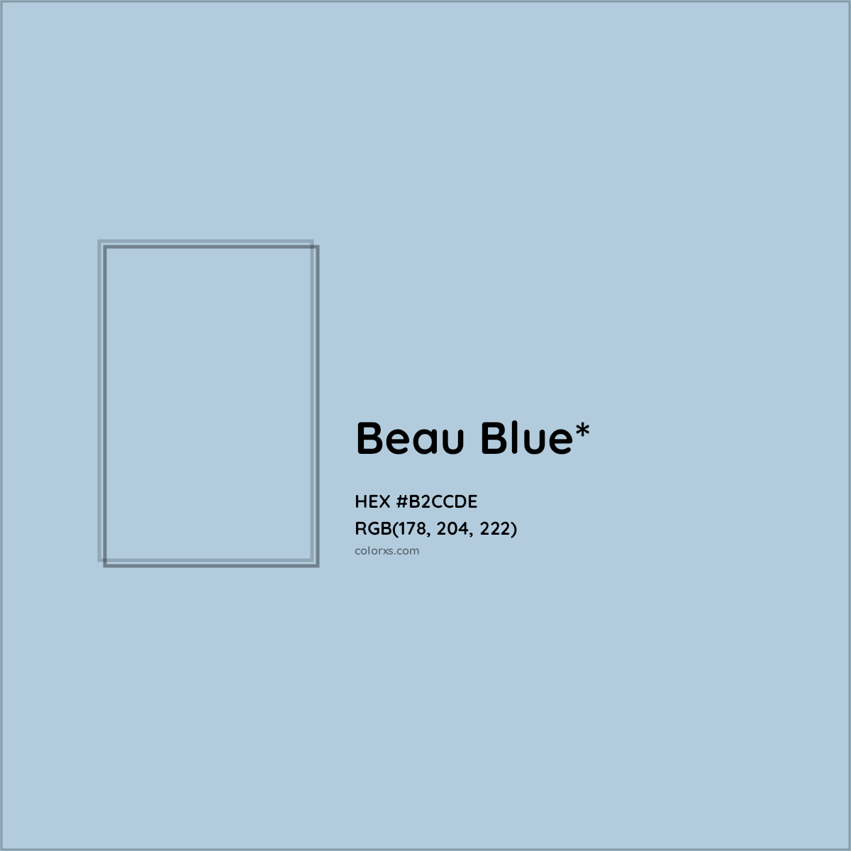 HEX #B2CCDE Color Name, Color Code, Palettes, Similar Paints, Images