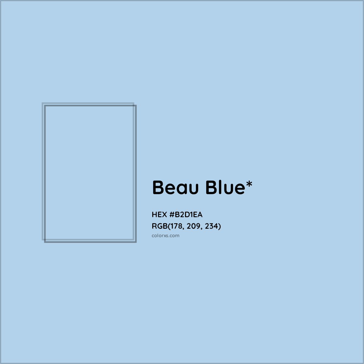 HEX #B2D1EA Color Name, Color Code, Palettes, Similar Paints, Images