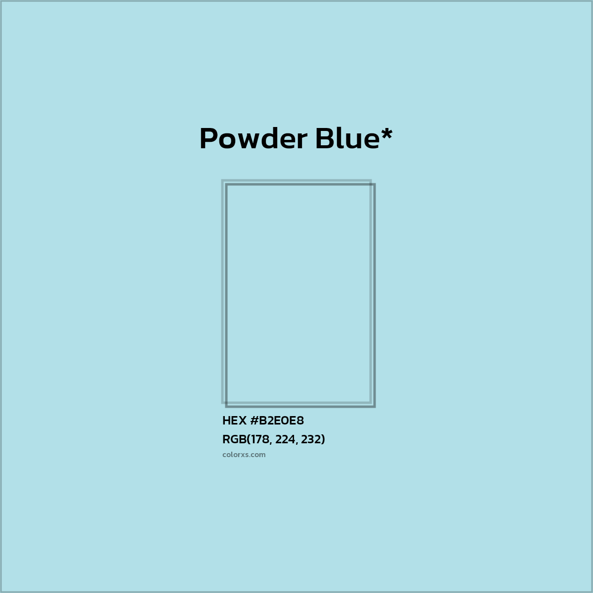 HEX #B2E0E8 Color Name, Color Code, Palettes, Similar Paints, Images