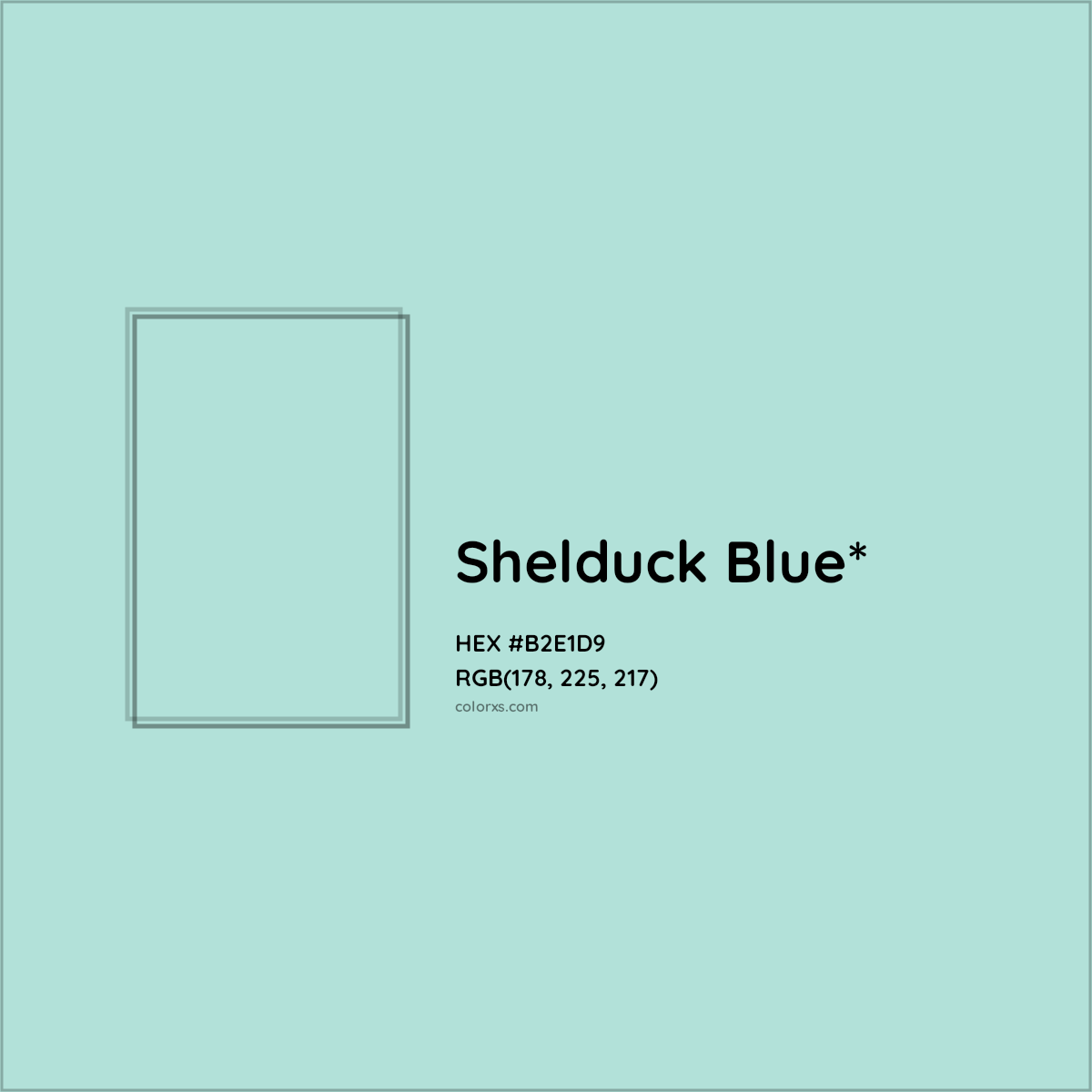 HEX #B2E1D9 Color Name, Color Code, Palettes, Similar Paints, Images