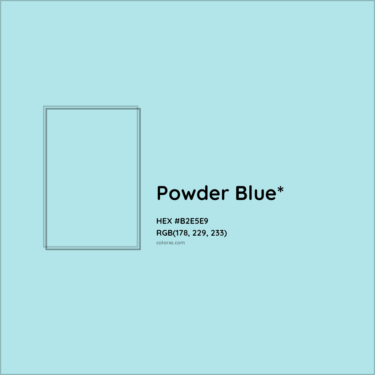 HEX #B2E5E9 Color Name, Color Code, Palettes, Similar Paints, Images