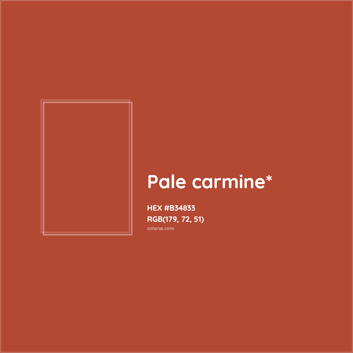 HEX #B34833 Color Name, Color Code, Palettes, Similar Paints, Images