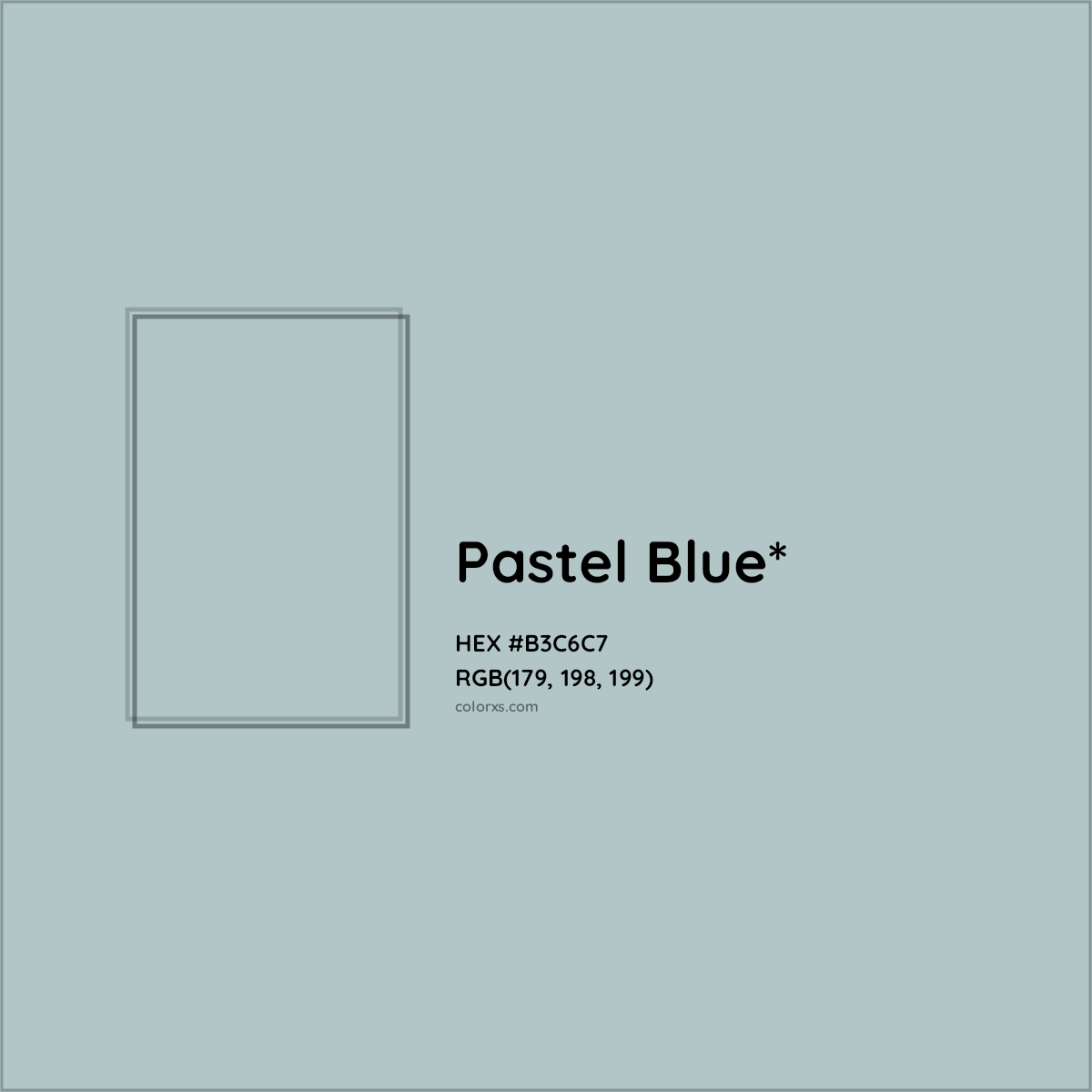 HEX #B3C6C7 Color Name, Color Code, Palettes, Similar Paints, Images