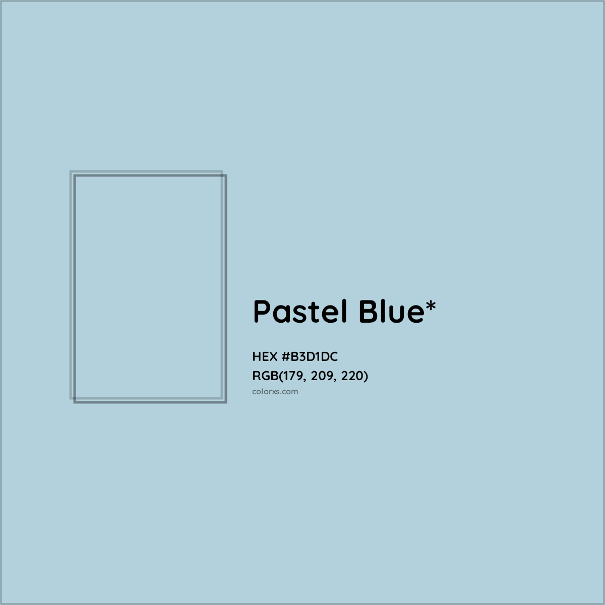 HEX #B3D1DC Color Name, Color Code, Palettes, Similar Paints, Images