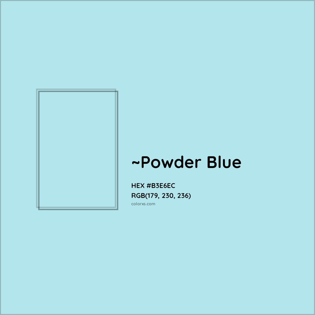 HEX #B3E6EC Color Name, Color Code, Palettes, Similar Paints, Images