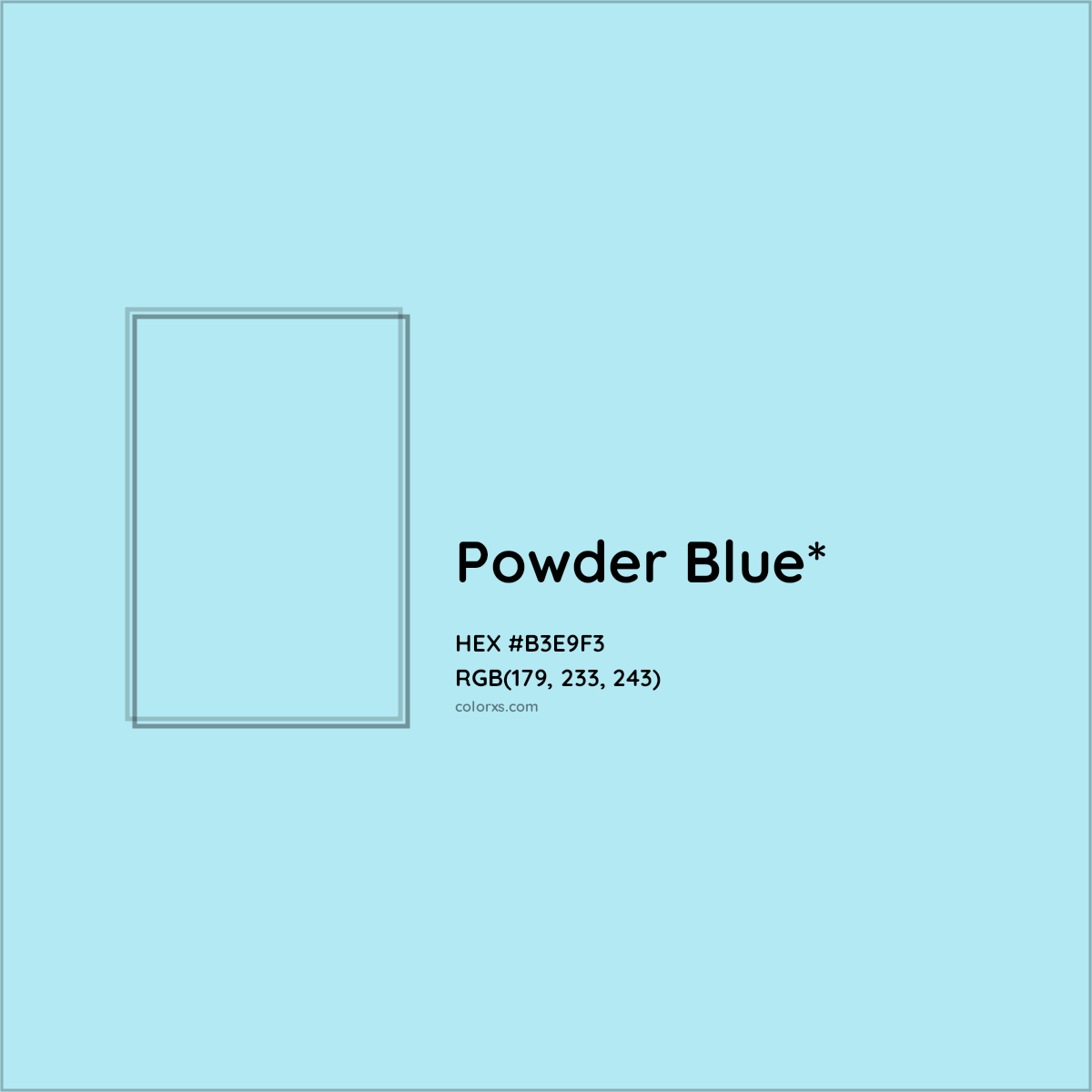 HEX #B3E9F3 Color Name, Color Code, Palettes, Similar Paints, Images