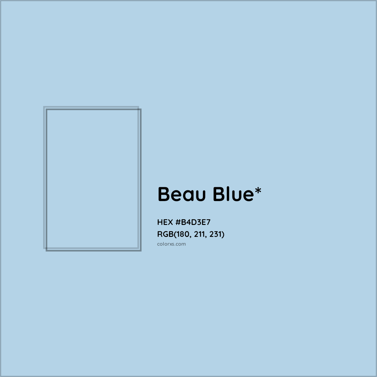 HEX #B4D3E7 Color Name, Color Code, Palettes, Similar Paints, Images