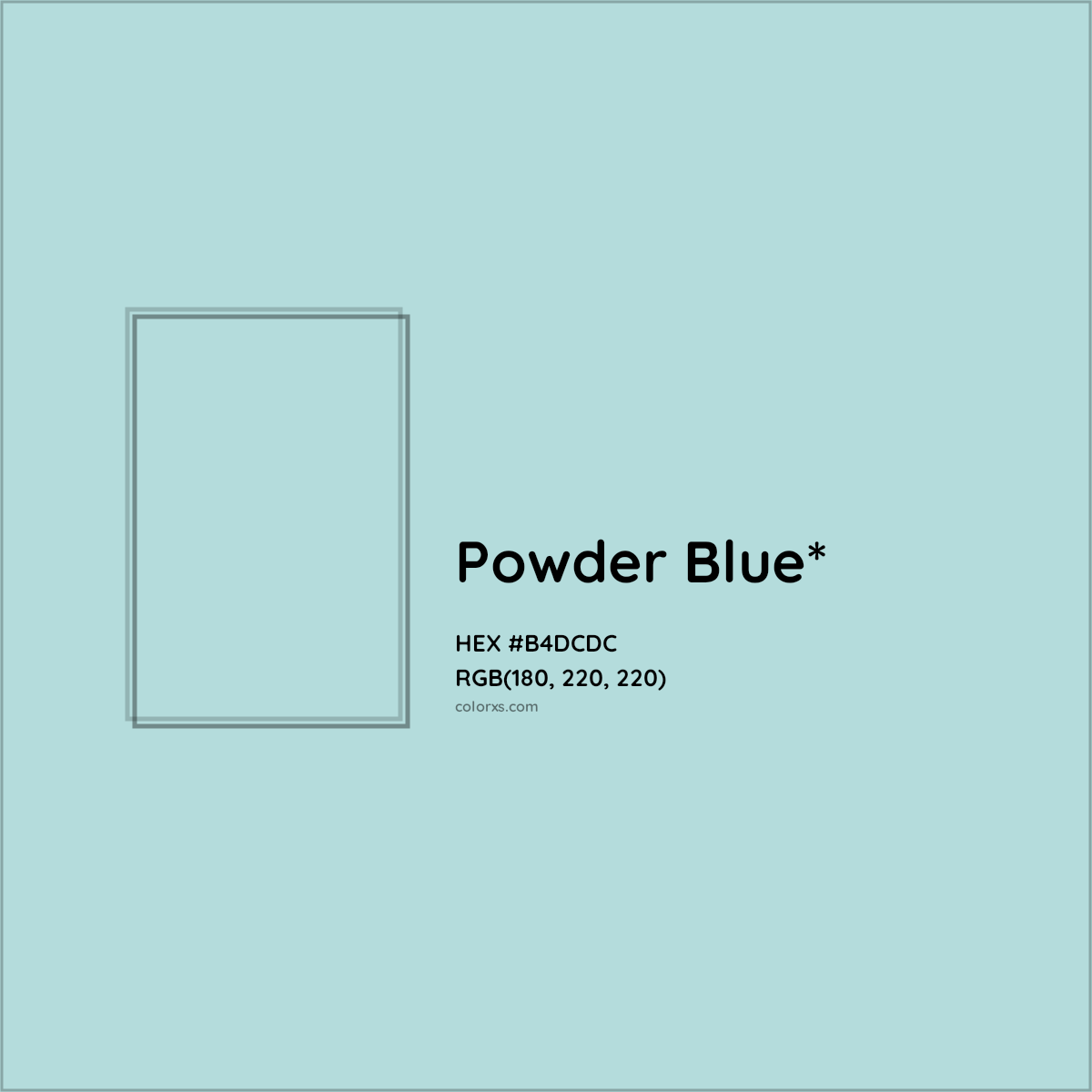 HEX #B4DCDC Color Name, Color Code, Palettes, Similar Paints, Images