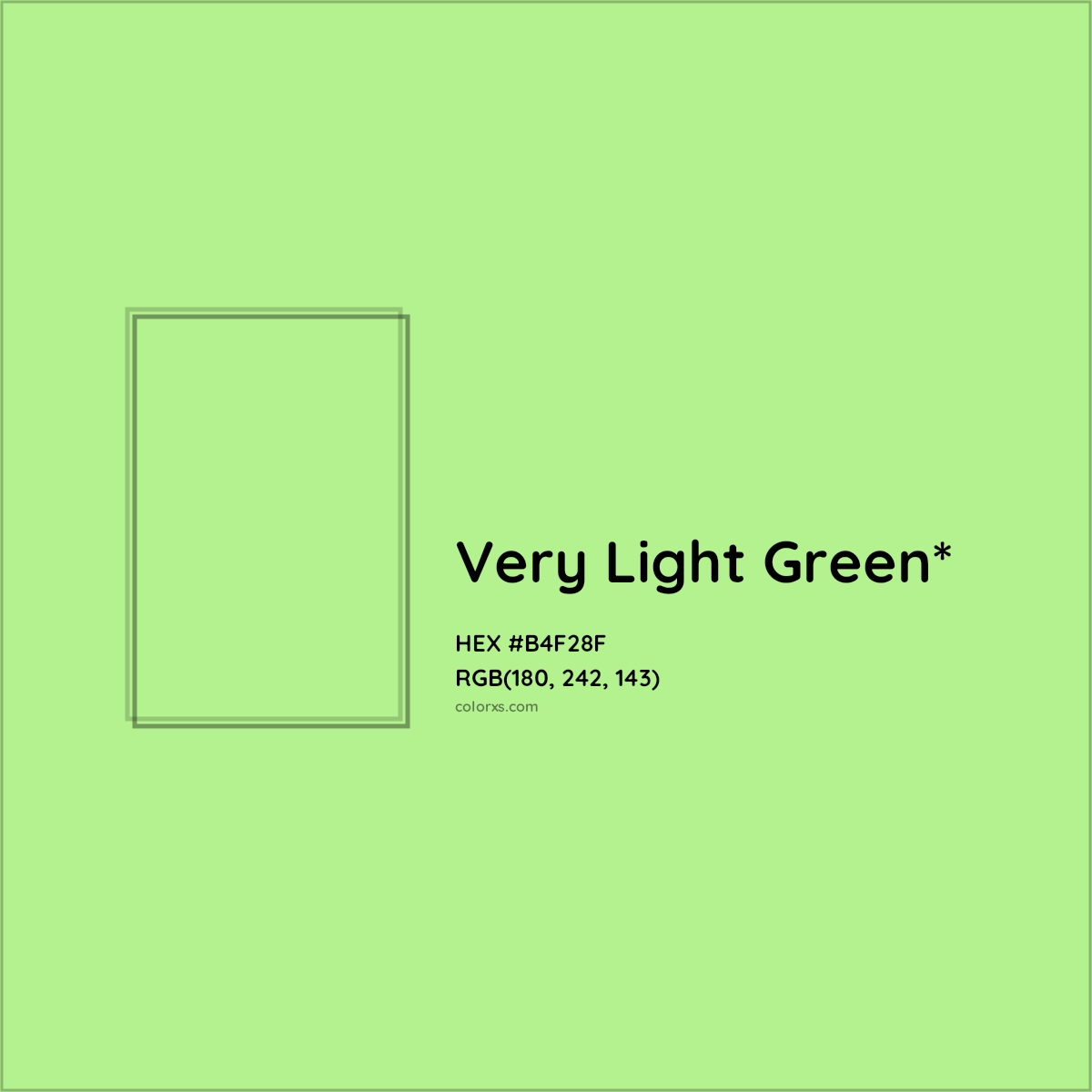 HEX #B4F28F Color Name, Color Code, Palettes, Similar Paints, Images