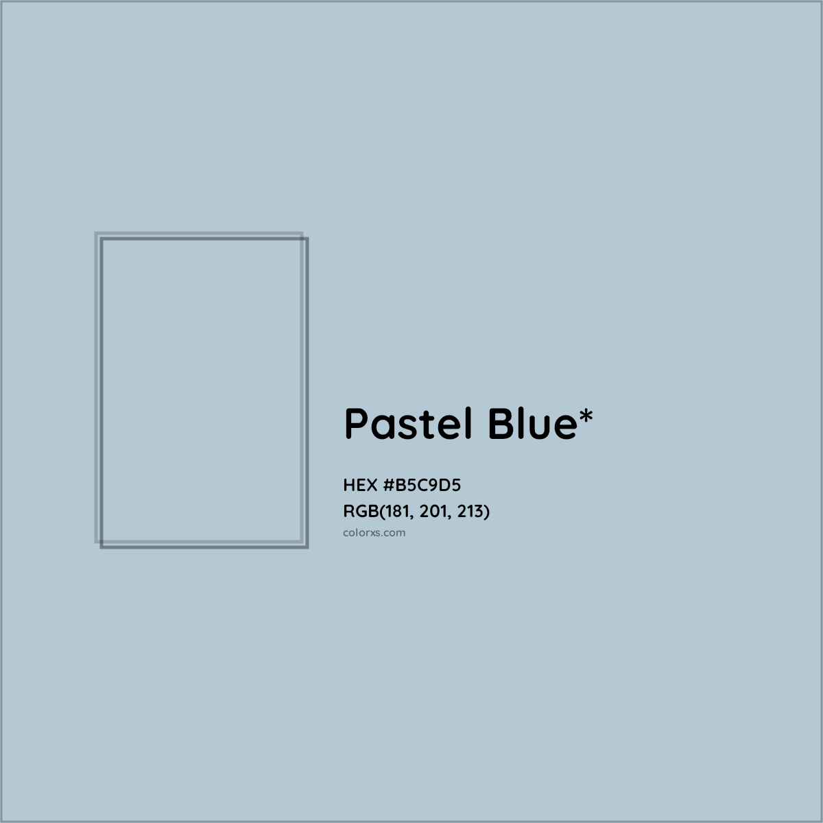 HEX #B5C9D5 Color Name, Color Code, Palettes, Similar Paints, Images