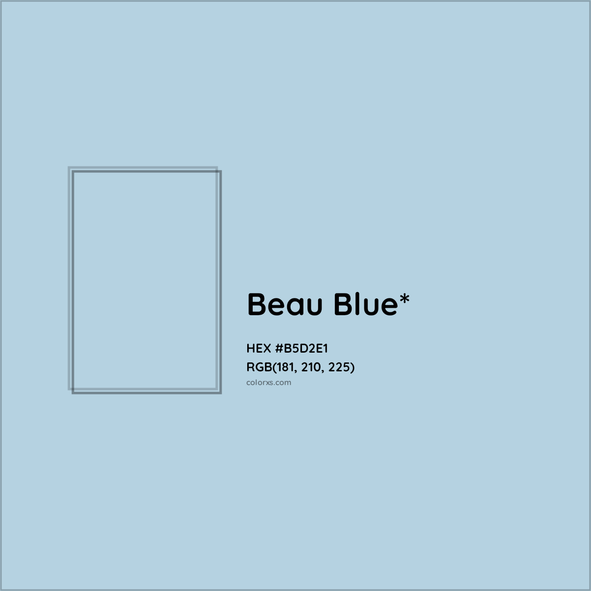 HEX #B5D2E1 Color Name, Color Code, Palettes, Similar Paints, Images