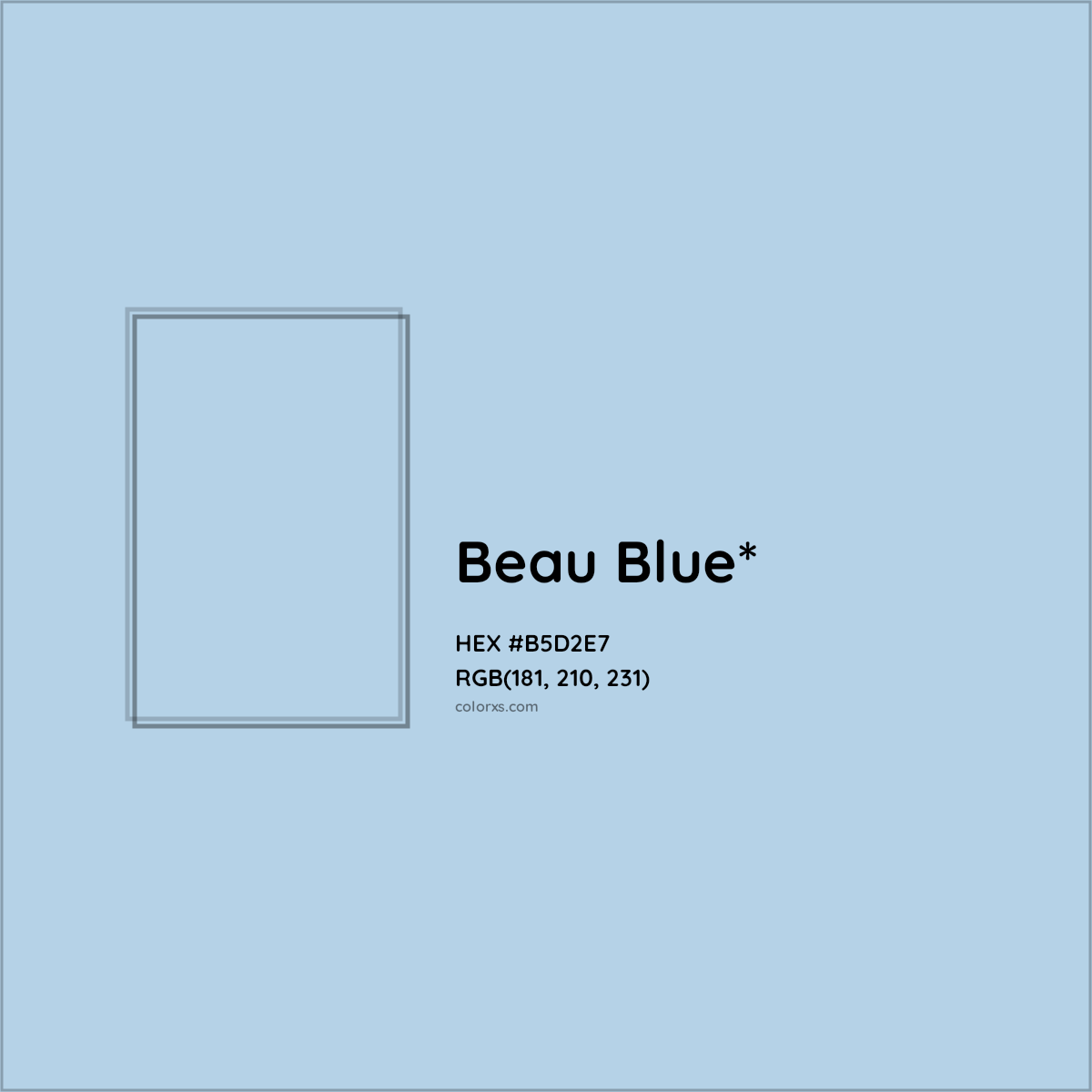 HEX #B5D2E7 Color Name, Color Code, Palettes, Similar Paints, Images