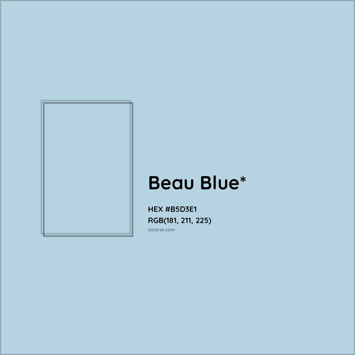 HEX #B5D3E1 Color Name, Color Code, Palettes, Similar Paints, Images