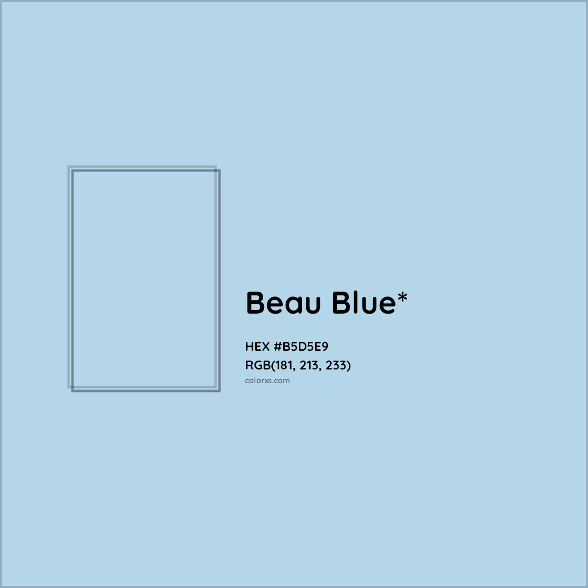 HEX #B5D5E9 Color Name, Color Code, Palettes, Similar Paints, Images