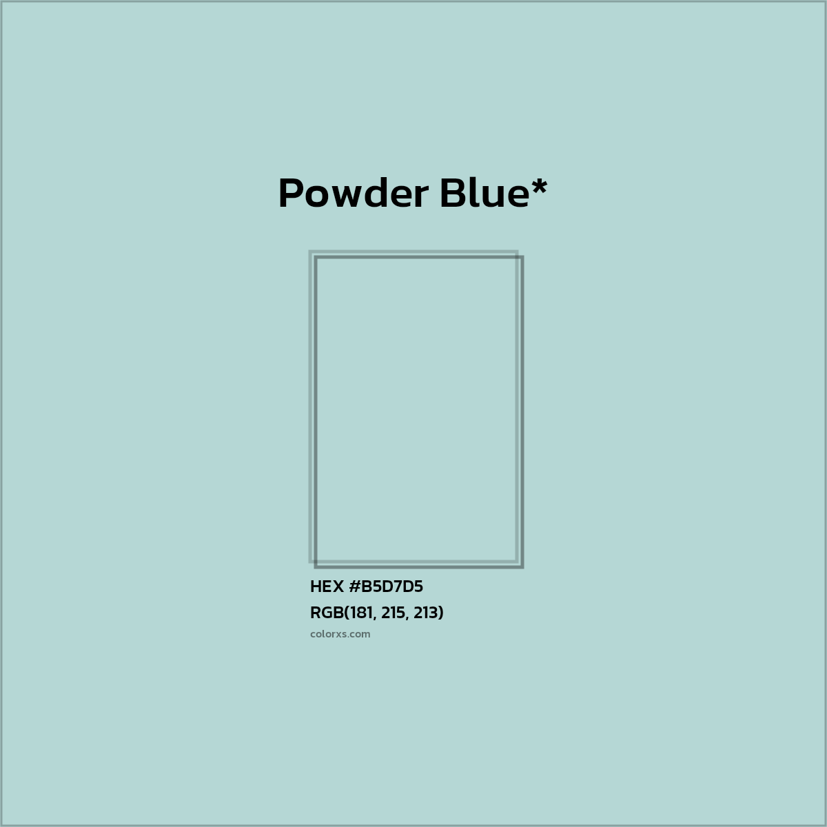 HEX #B5D7D5 Color Name, Color Code, Palettes, Similar Paints, Images