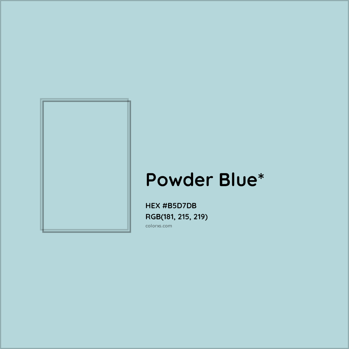 HEX #B5D7DB Color Name, Color Code, Palettes, Similar Paints, Images