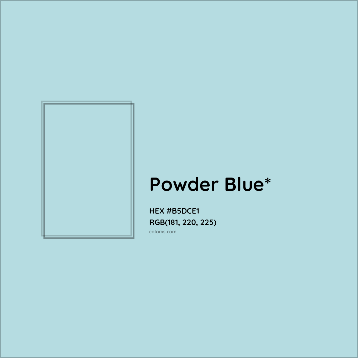 HEX #B5DCE1 Color Name, Color Code, Palettes, Similar Paints, Images