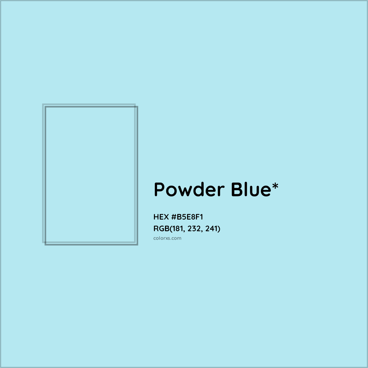 HEX #B5E8F1 Color Name, Color Code, Palettes, Similar Paints, Images