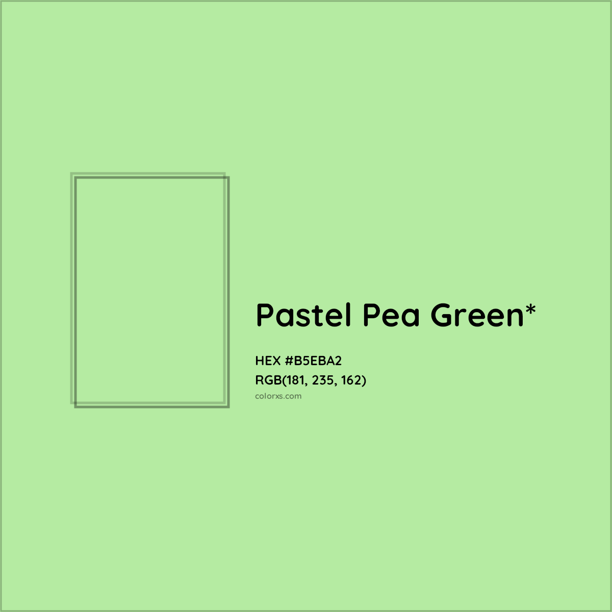 HEX #B5EBA2 Color Name, Color Code, Palettes, Similar Paints, Images