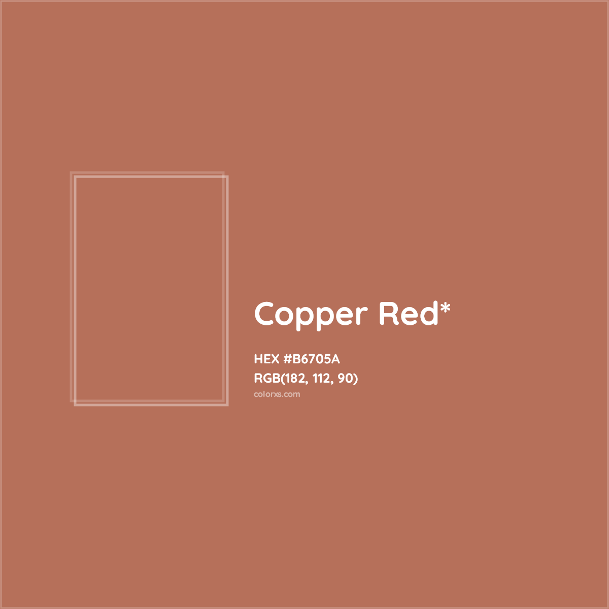 HEX #B6705A Color Name, Color Code, Palettes, Similar Paints, Images