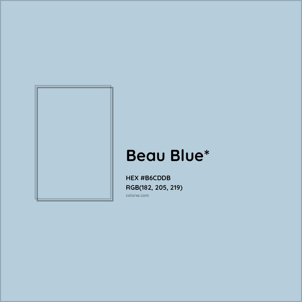 HEX #B6CDDB Color Name, Color Code, Palettes, Similar Paints, Images