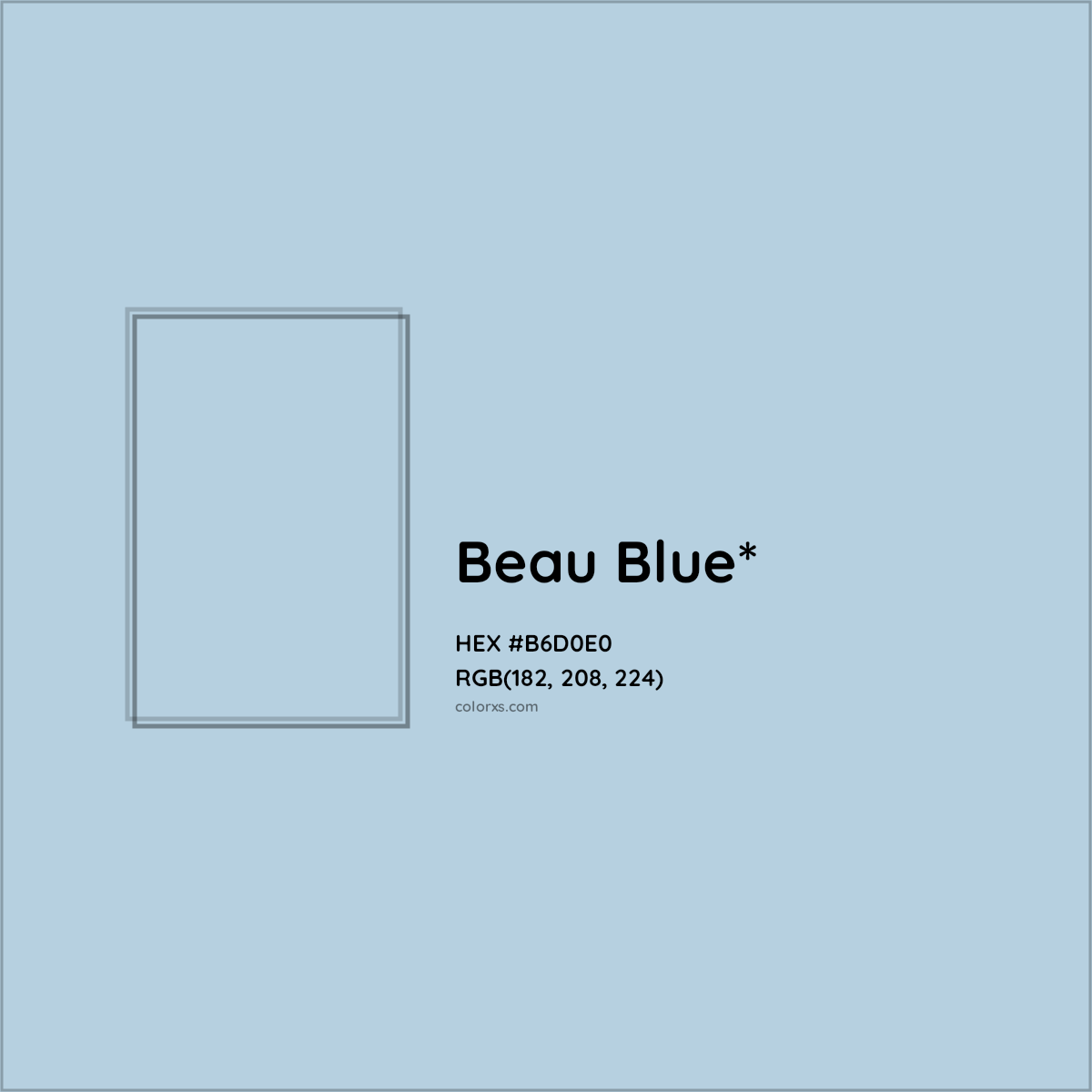 HEX #B6D0E0 Color Name, Color Code, Palettes, Similar Paints, Images