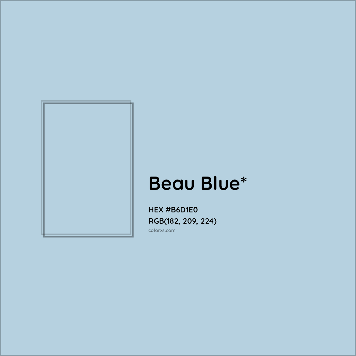 HEX #B6D1E0 Color Name, Color Code, Palettes, Similar Paints, Images