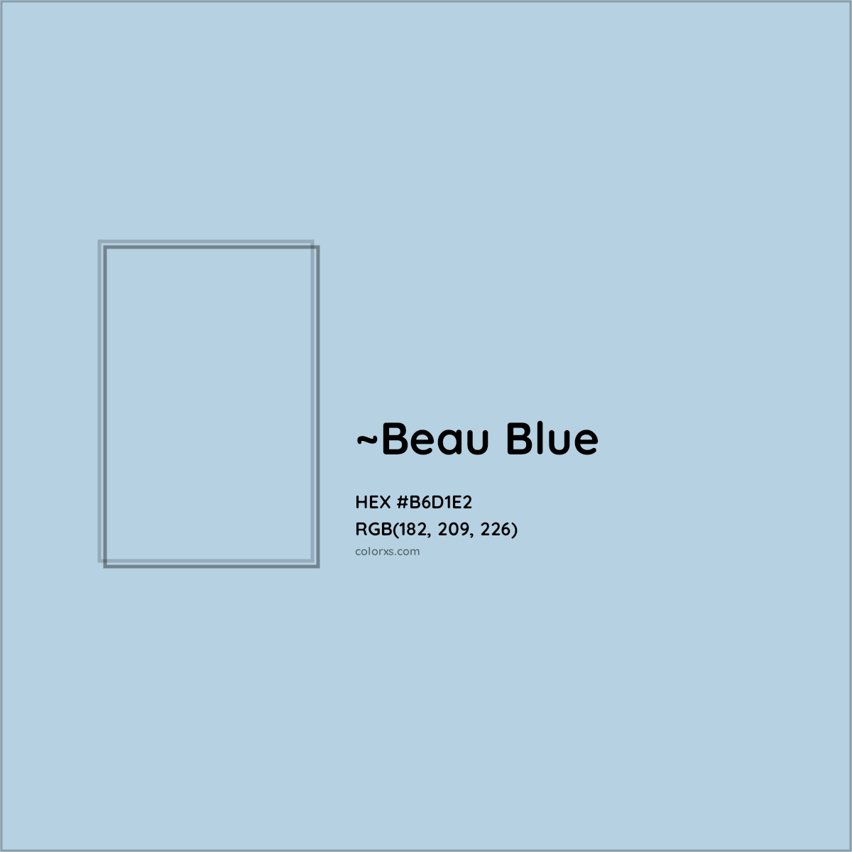 HEX #B6D1E2 Color Name, Color Code, Palettes, Similar Paints, Images