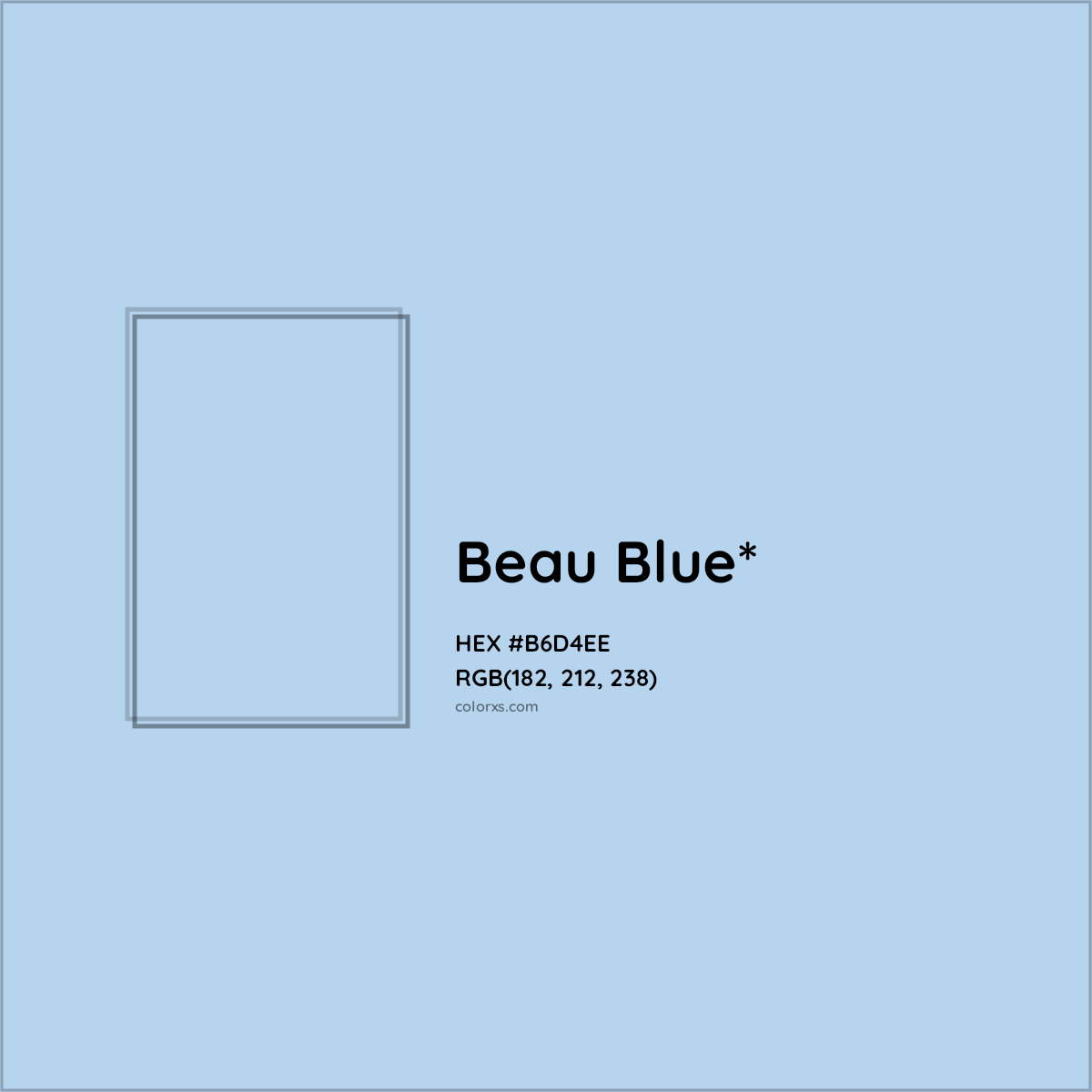 HEX #B6D4EE Color Name, Color Code, Palettes, Similar Paints, Images