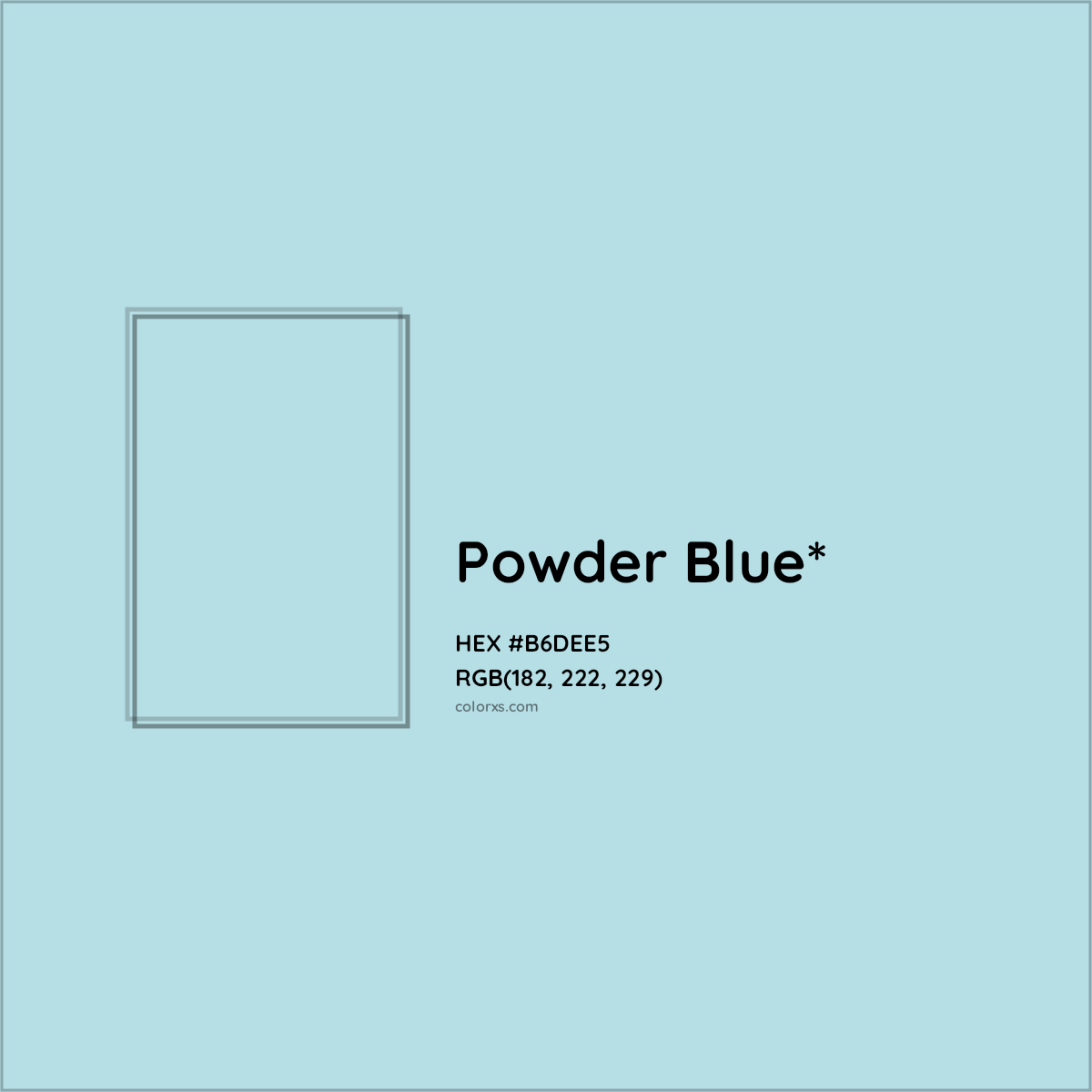 HEX #B6DEE5 Color Name, Color Code, Palettes, Similar Paints, Images