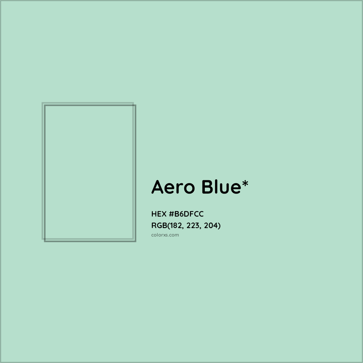 HEX #B6DFCC Color Name, Color Code, Palettes, Similar Paints, Images