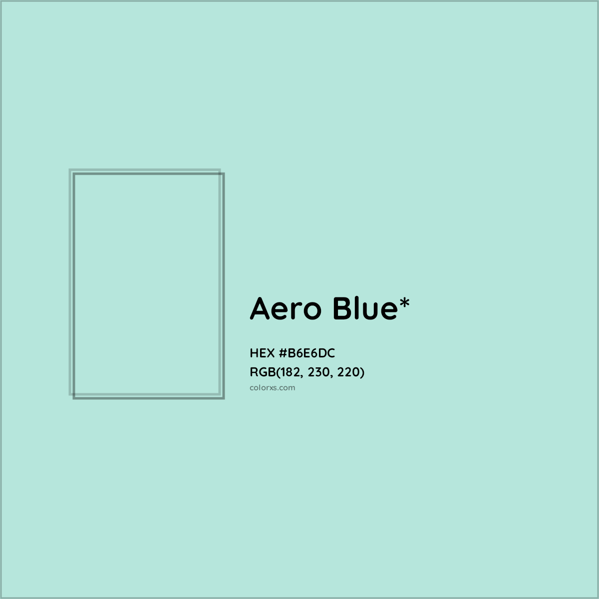 HEX #B6E6DC Color Name, Color Code, Palettes, Similar Paints, Images