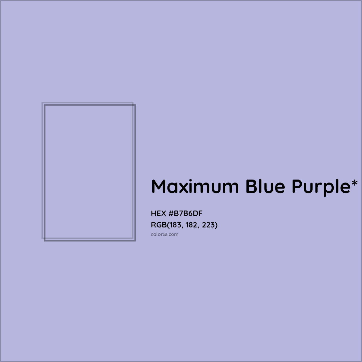 HEX #B7B6DF Color Name, Color Code, Palettes, Similar Paints, Images