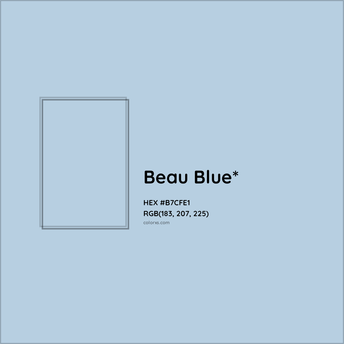 HEX #B7CFE1 Color Name, Color Code, Palettes, Similar Paints, Images