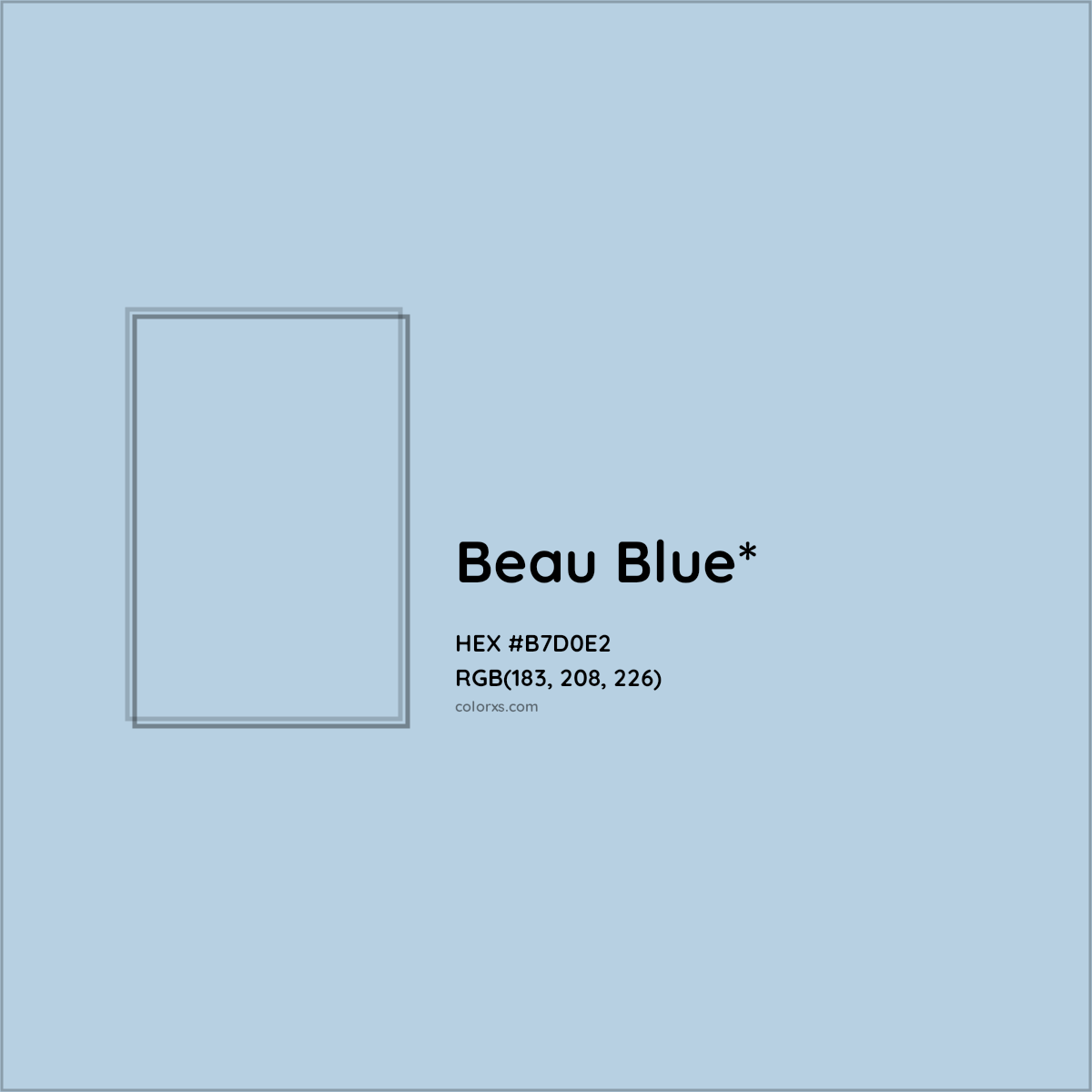 HEX #B7D0E2 Color Name, Color Code, Palettes, Similar Paints, Images