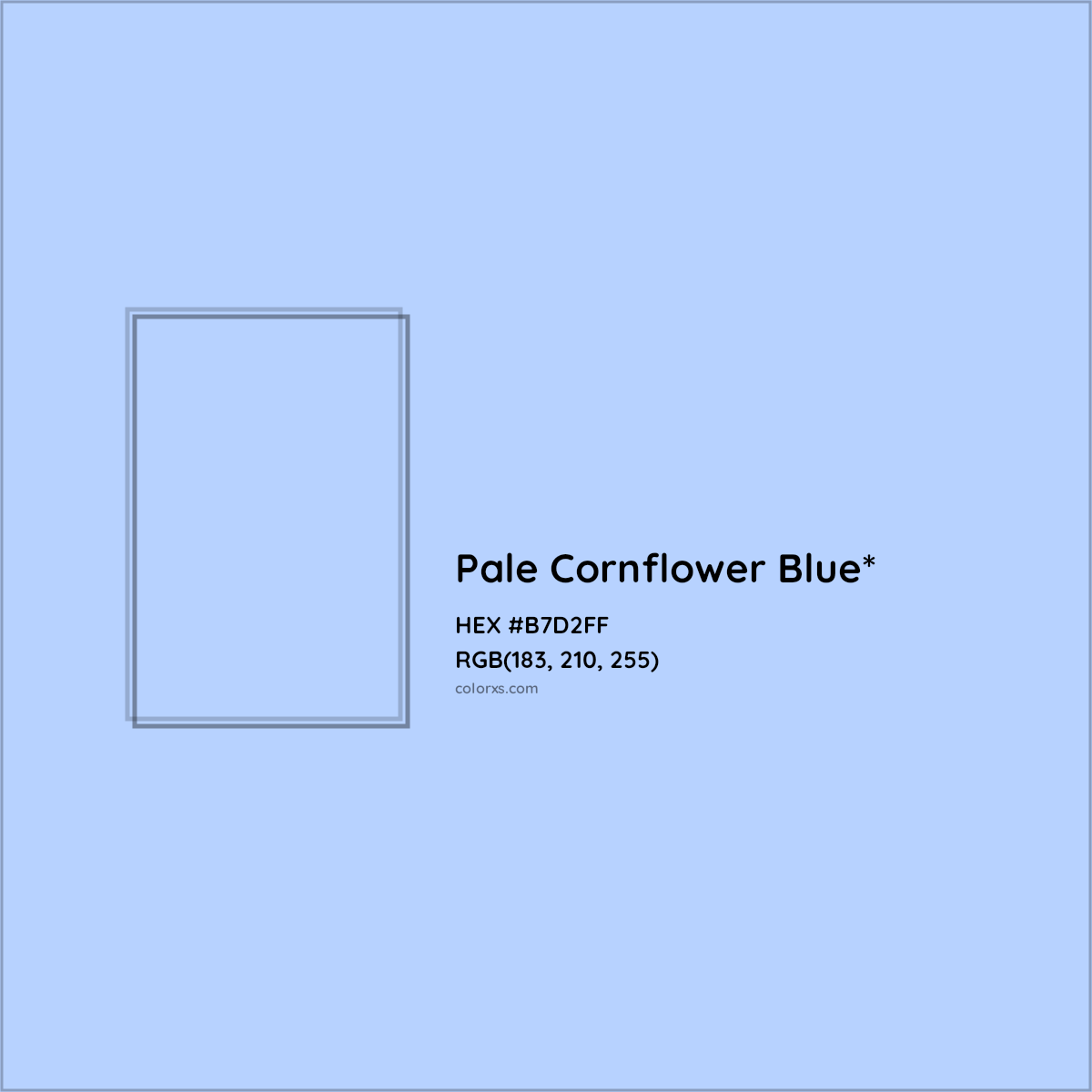 HEX #B7D2FF Color Name, Color Code, Palettes, Similar Paints, Images