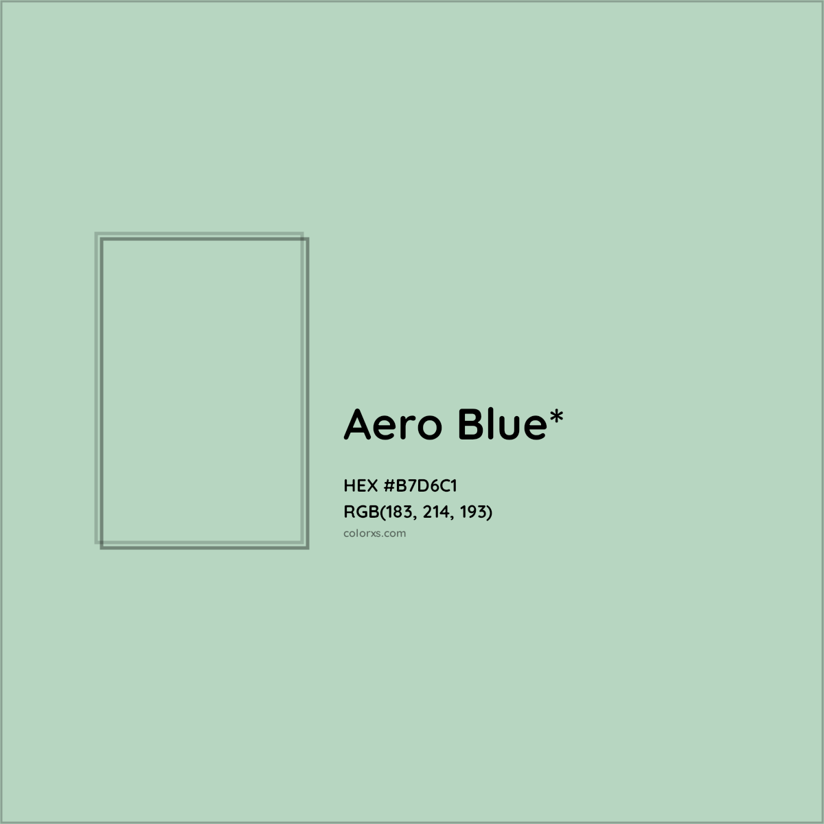 HEX #B7D6C1 Color Name, Color Code, Palettes, Similar Paints, Images