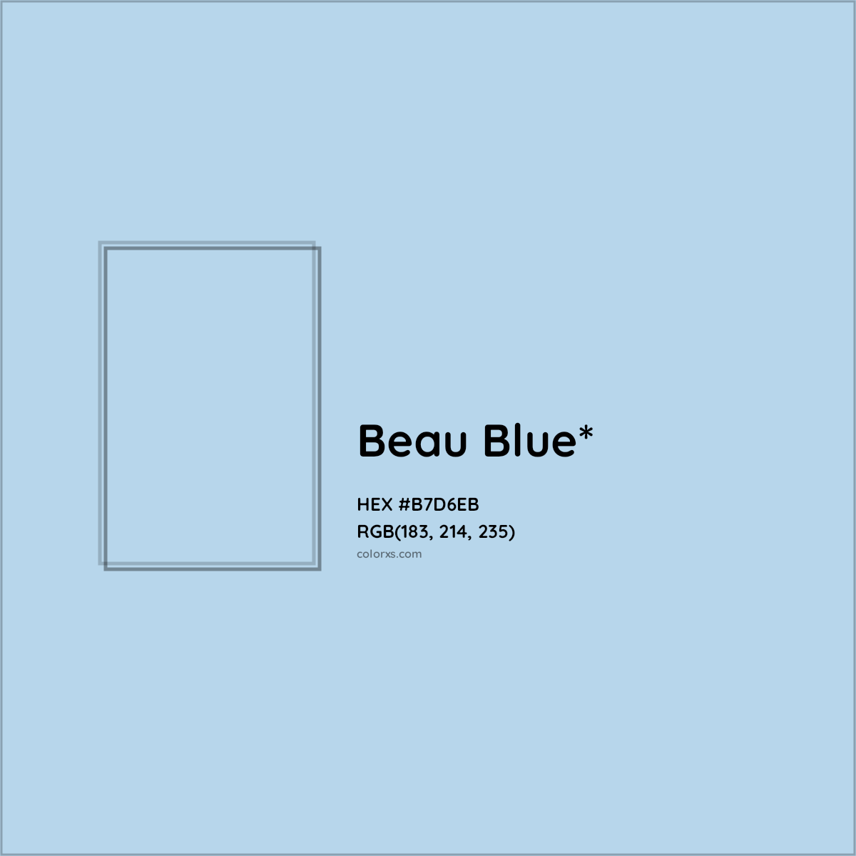 HEX #B7D6EB Color Name, Color Code, Palettes, Similar Paints, Images